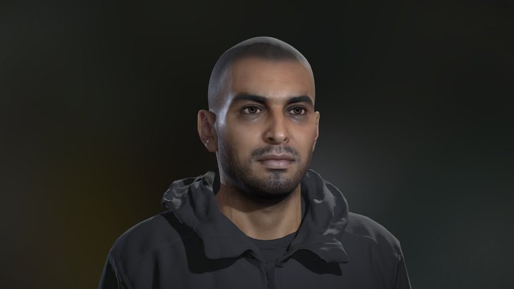 Male Head Middle Eastern 3D Model