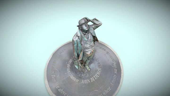 John Betjeman Statue | St. Pancras Station 3D Model
