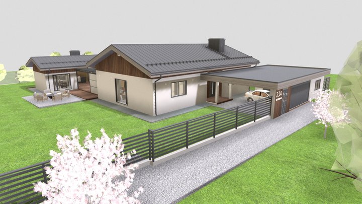 House 1f 145m 3D Model