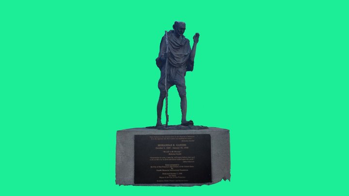 Gandhi statue, San Francisco 3D Model