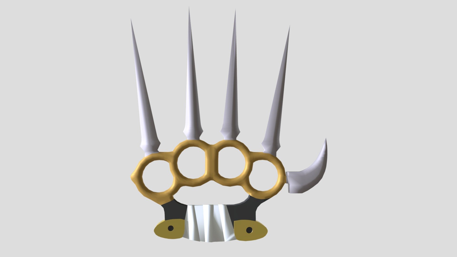 clawed brass knuckles 3D model by ja.van.dongen [8916963] Sketchfab