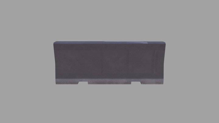 Cement Barrier 3D Model
