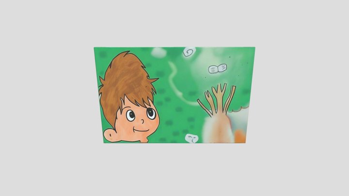 Figura: álbum ilustrado con fondo – Free 3D Model STL