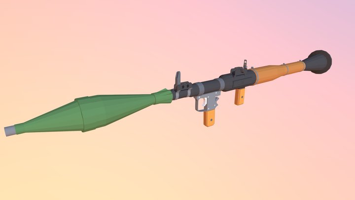 Low Poly RPG-7 3D Model