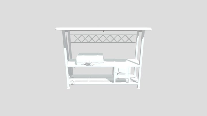 Мангал-барбекю "Лофт Ц8" с печкой т.84957644402 3D Model