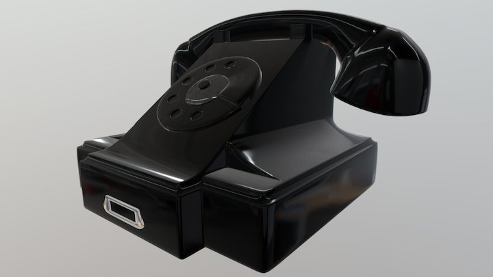 Old Time Telephone 3D Model