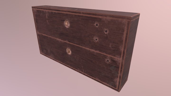 Post shootout cabinet 3D Model