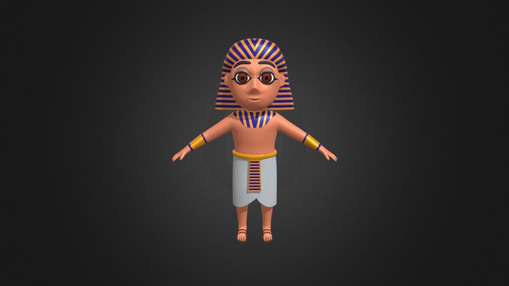 Mini Cute Pharaoh 3D Model
