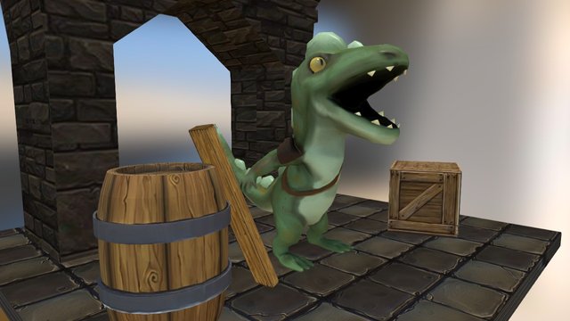 crocodile Boy 3D Model