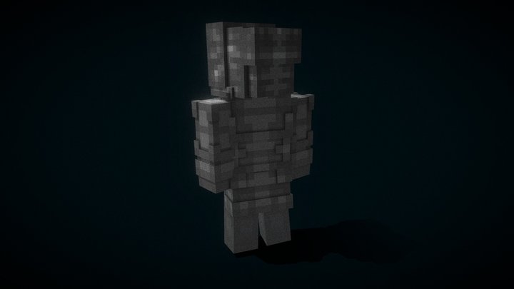 TVman but blocky as hell 3D Model