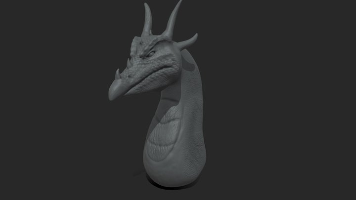 Dragon Head Sculpt Doodle 3D Model