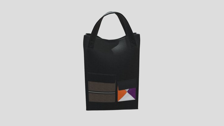 Leather tote bag 3D Model