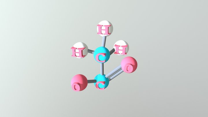Sodium Acetate 3D Model
