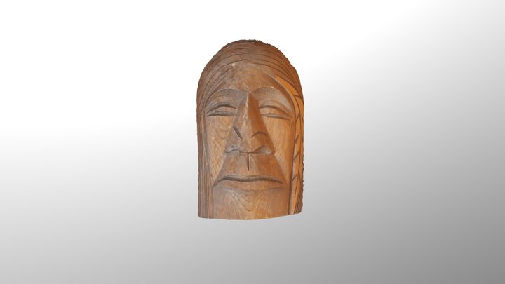 Wooden Face 3D Model