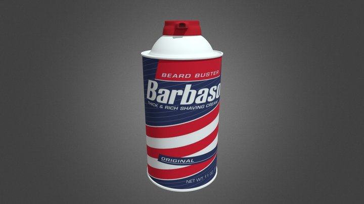 Barbasol Shaving Cream Can 3D Model