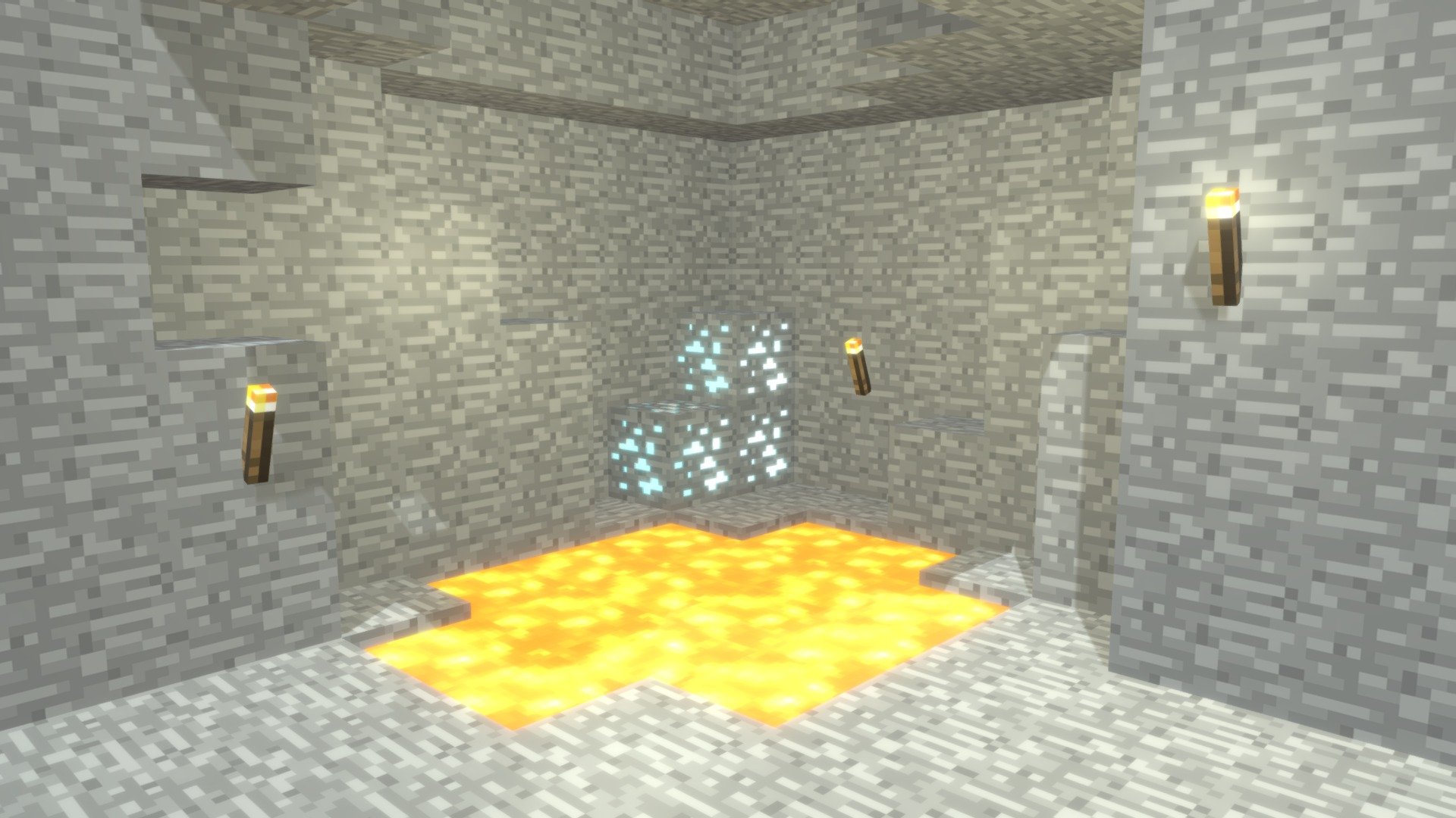 Minecraft Cave With Diamonds Renders In Desc Download Free 3d