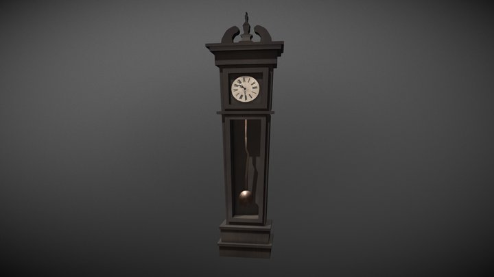 Stylized Pendulum Clock 3D Model