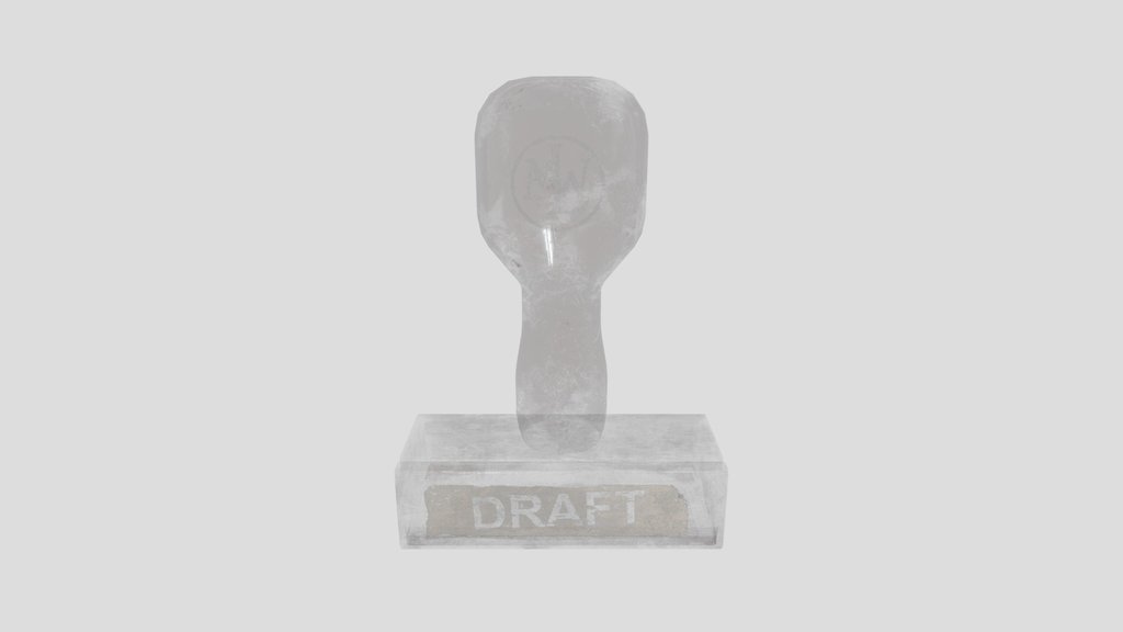 Vintage Rubber Stamp Marked Draft