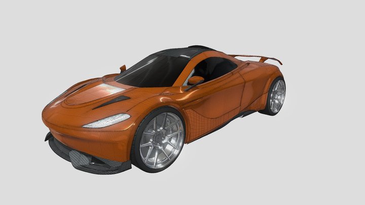 Concept of a McLaren 765 3D Model