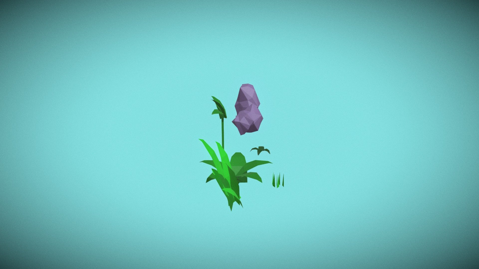 low poly plants