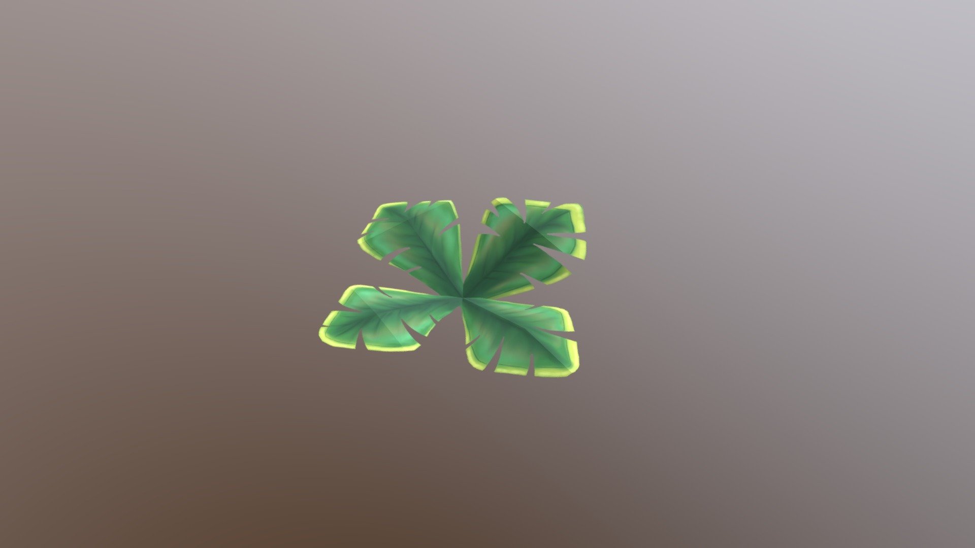 Small Stylized Handpainted Plant (2)