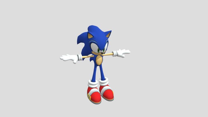 Yuji Uekawa-styled Sonic 3D Model
