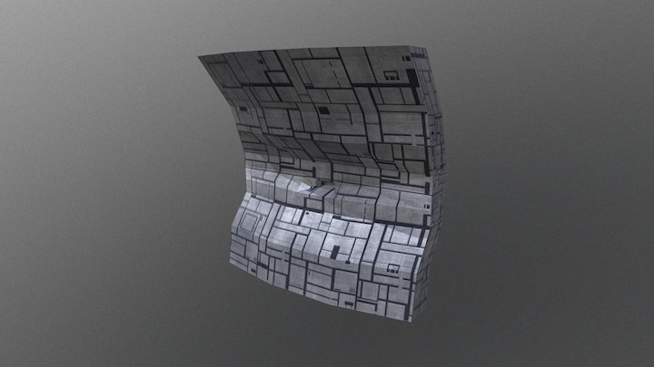 Sci-Fi Wall 3D Model