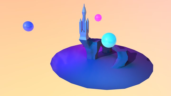 Simple castle 3D Model