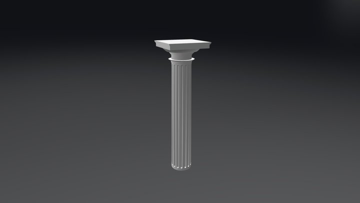 Temple Pillar 3D Model