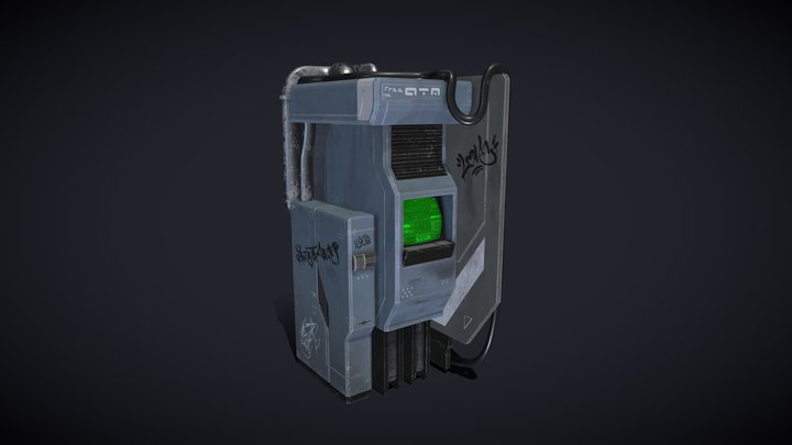 Futuristic ATM 3D Model