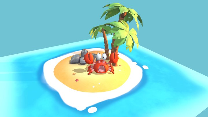 Angry Crab 3D Model