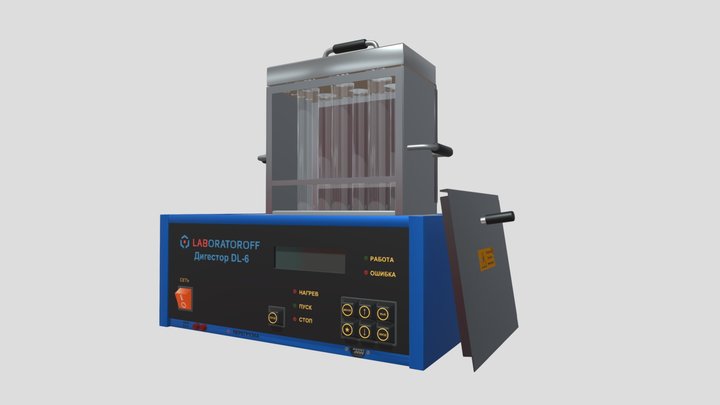 Лабораторный дигестор Laboratoroff DL-6 3D Model
