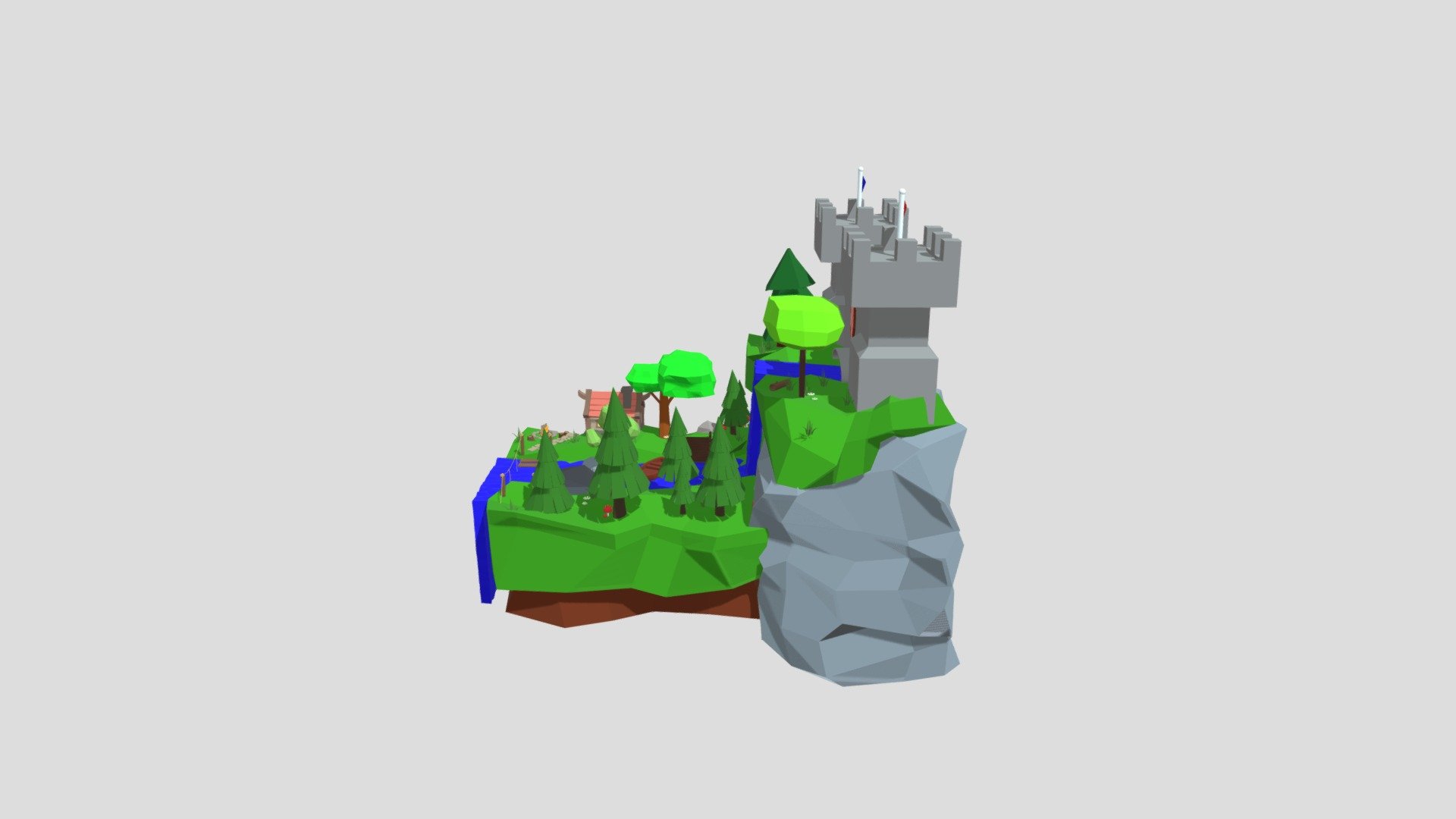 LowPoly scene — Sketchfab embed 3D viewer