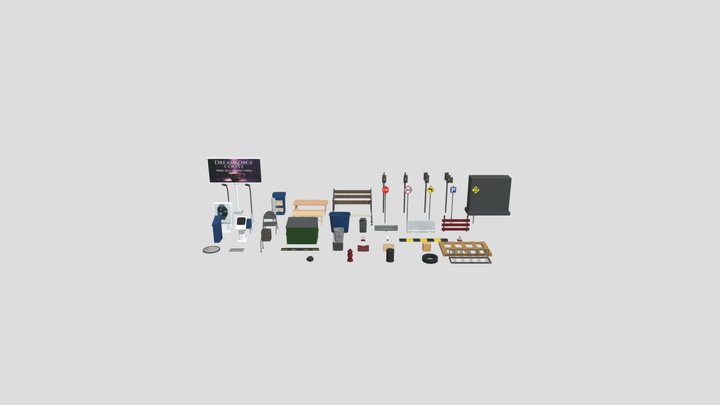 GAME READY URBAN ASSET PACK – Free 3D Model STL