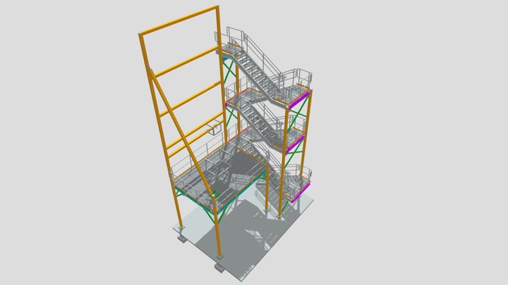 Treat Reactor -  Platform & Stair - 2026-08-16 3D Model