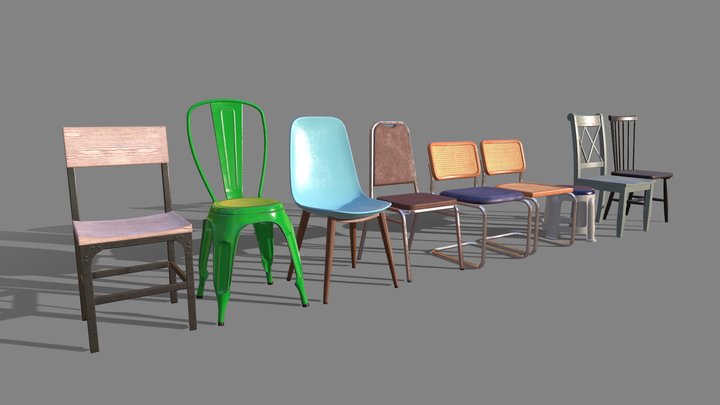 Arch-Viz Chairs Pack #1 3D Model