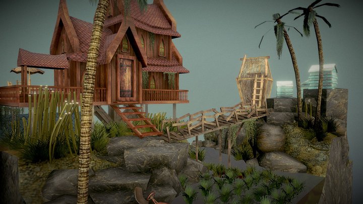 DAE Diorama retake – Small farm 3D Model