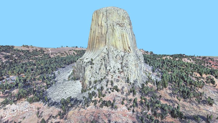 Devils Tower, Bear Lodge Butte, USA 3D Model