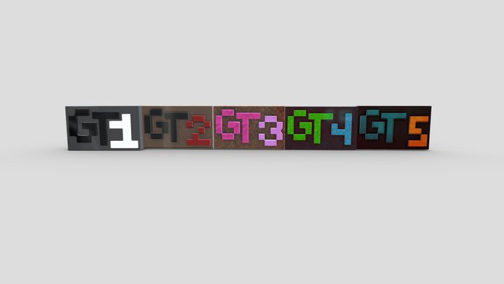 All GT badges 3D Model