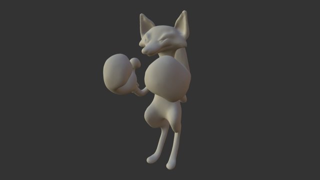 Boxing Fox 3D Model