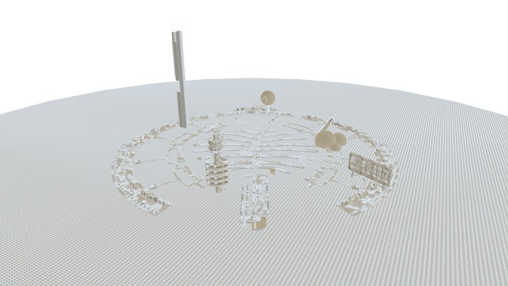 Palm Island 3D Model
