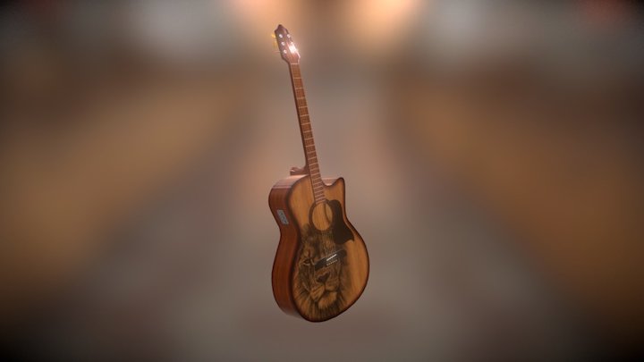 Electric Aquostic Guitar 3D Model