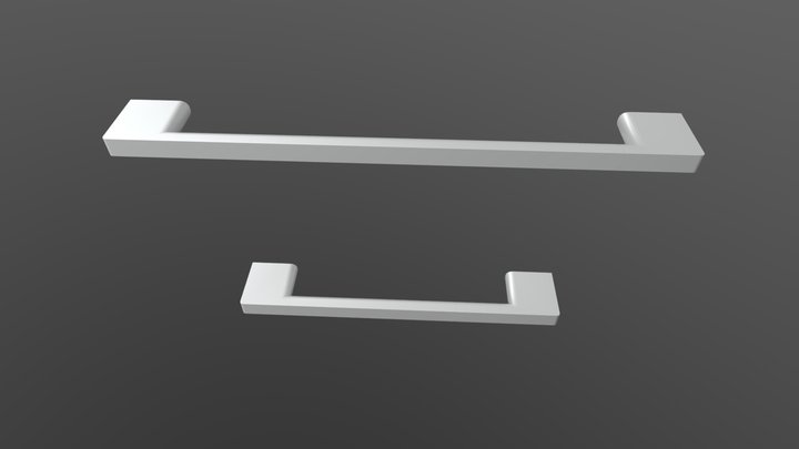 Handles Techno Different Sizes 3D Model