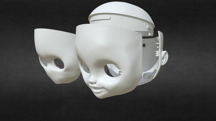 Blythe dolls head for custom 3D Model