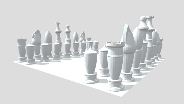 The Agaseke Chess Collection 3D Model