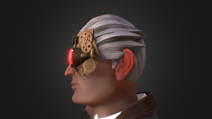 steampunk oldman 3D Model