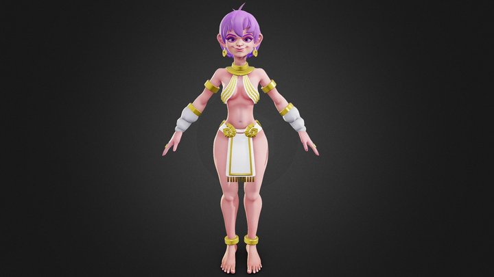 Stylized Girl 3D Model