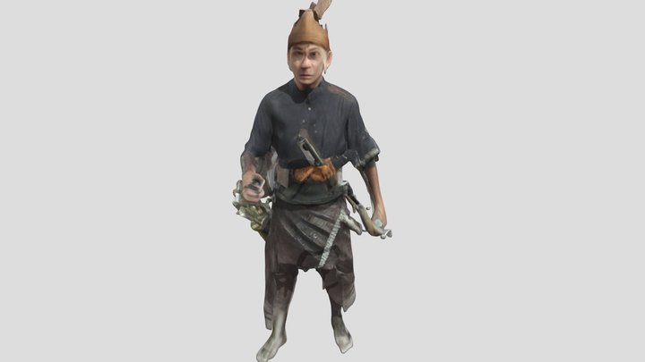 Malay_ Warrior_ Outfit_ 3D Model