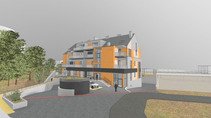 Przebudowa budynku biurowego na wielorodzinny 3D Model