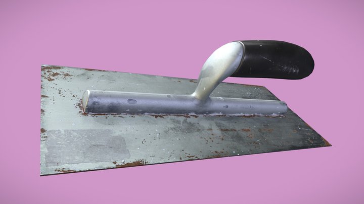Game Ready Asset - Putty - Drywall Trowel 3D Model